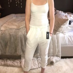 Art Dept. White Drawstring 3/4 Joggers